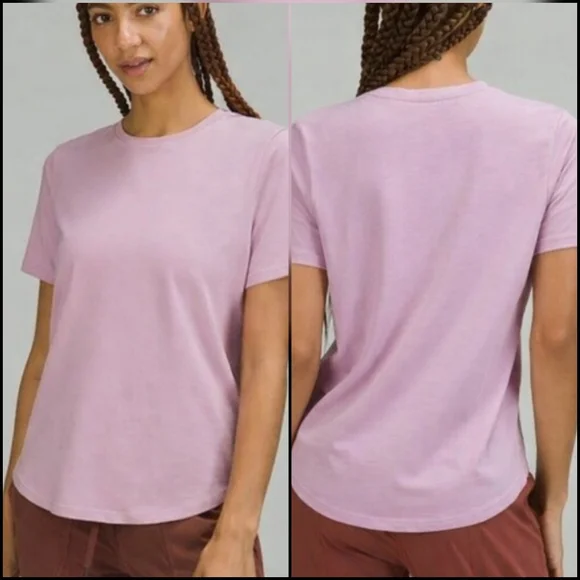 PACT Organic Ribbed Tee & LULULEMON Crew Love Tshirt Sustainable Top Lot Medium - Picture 5 of 15